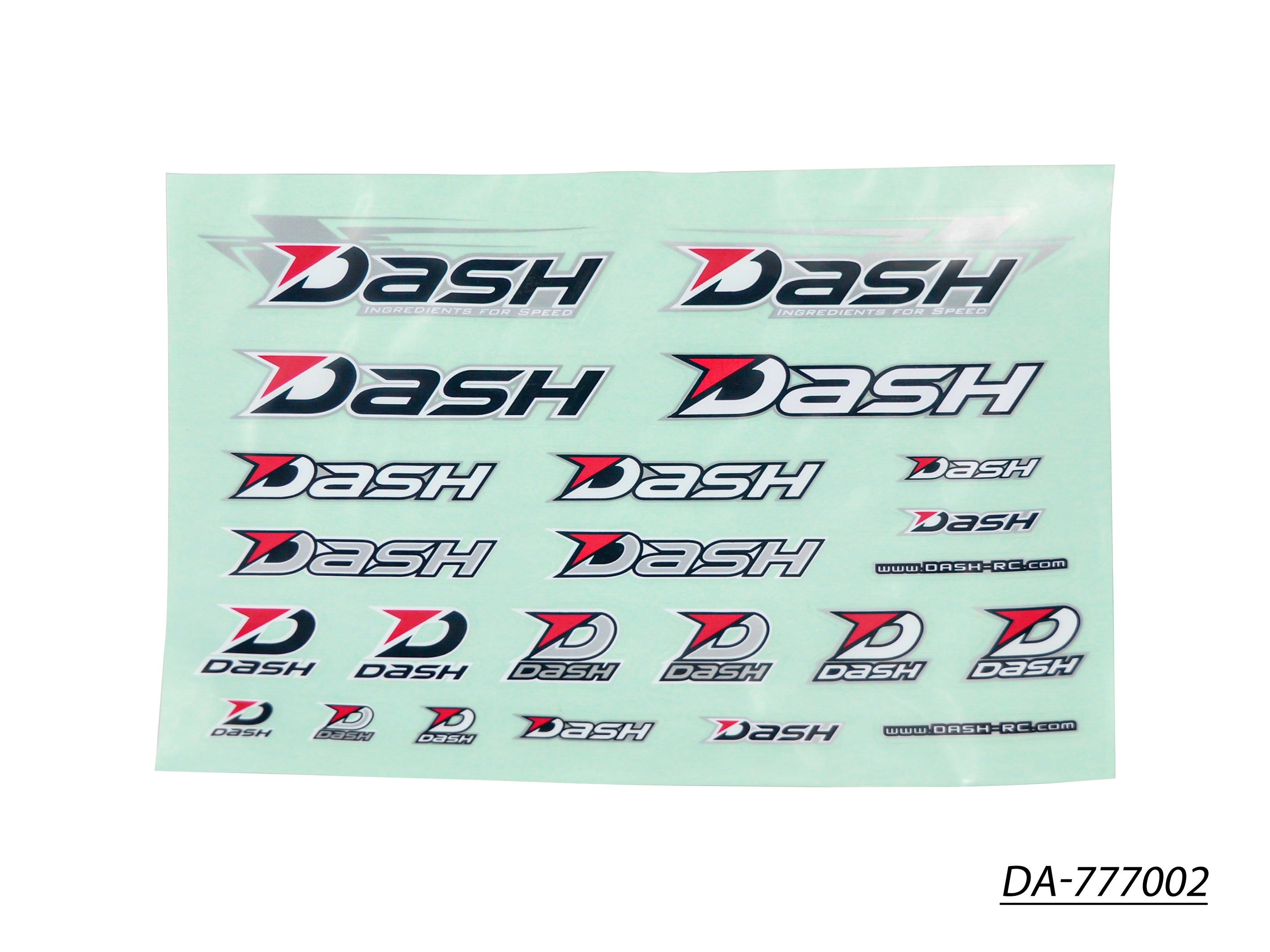 Sticker Dash 2 Dash Decal ( 230 X 180 mm) Black / White / Silver DA-777002 – DASH-RC